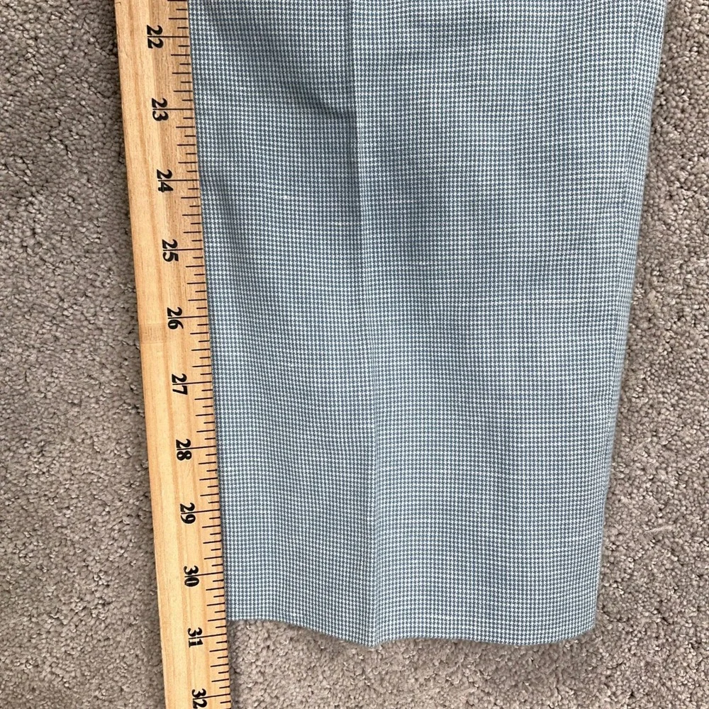 J‎ Crew Ludlow Pants Mens 34W 30L Light Blue Houndstooth Somelos Dress Pants